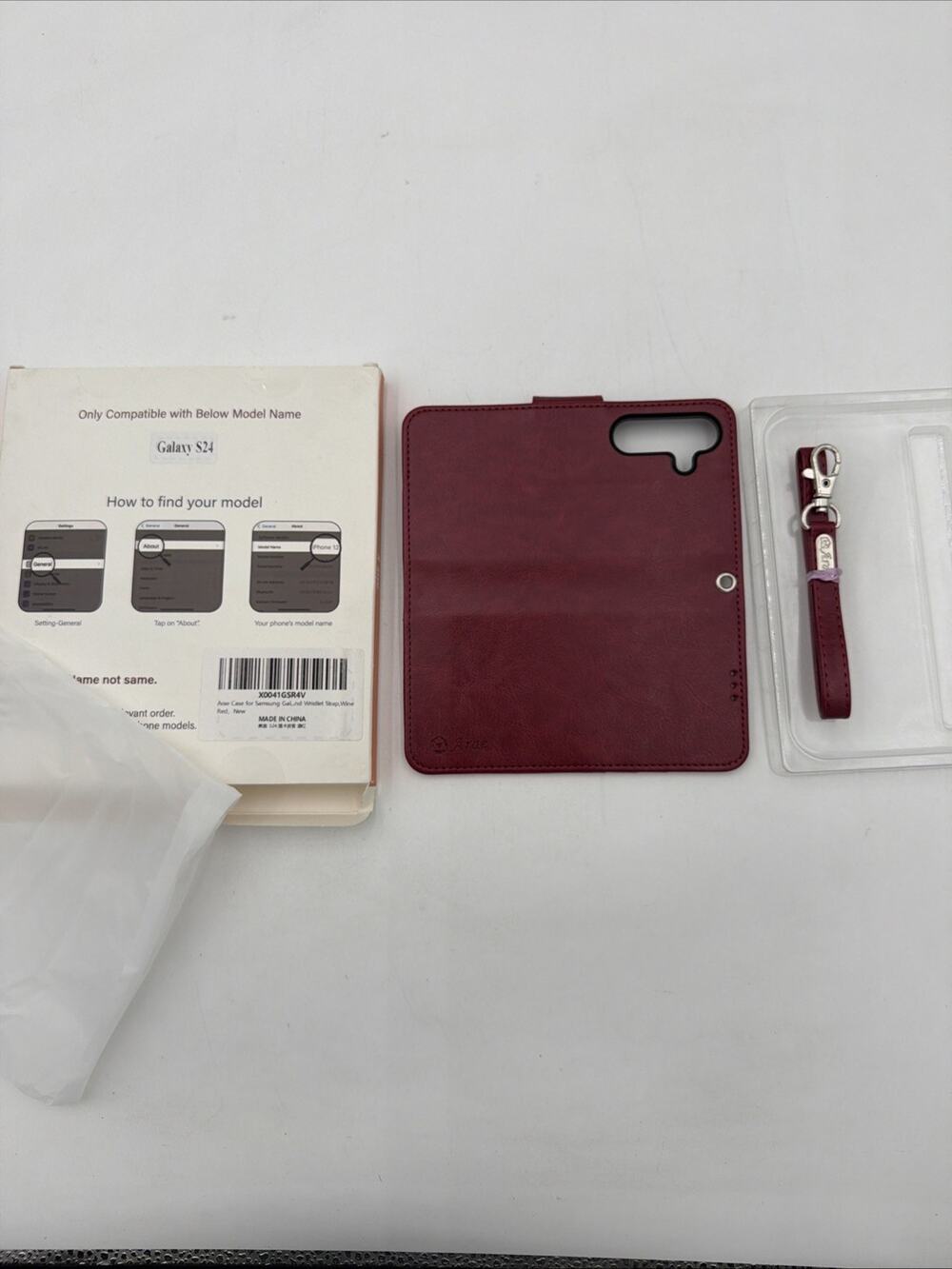 Arae Case for Samsung Galaxy S24 5G Wallet Case Flip Cover with Card Holder